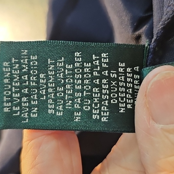 Ralph lauren women's burnout velvet top midnight‎ blue size medium. - Picture 6 of 7